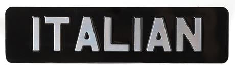 Classic Italian 12x3 Metal Pressed Number Plate