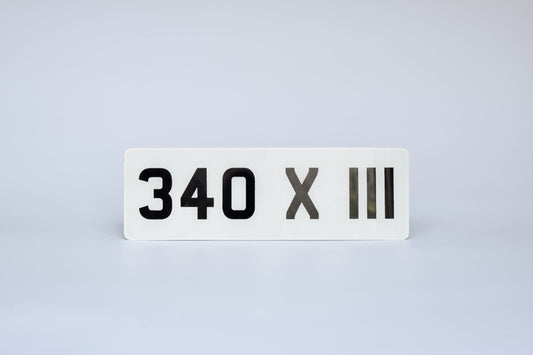 5-Digit UK Acrylic Number Plate – 340mm x 111mm