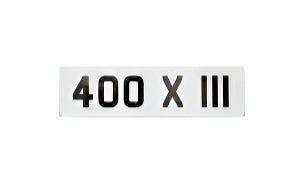 6 Digit Acrylic Number Plate - 400 x 111mm