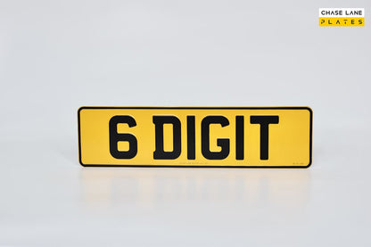 6-Digit Metal Pressed Number Plate – 420mm x 111mm
