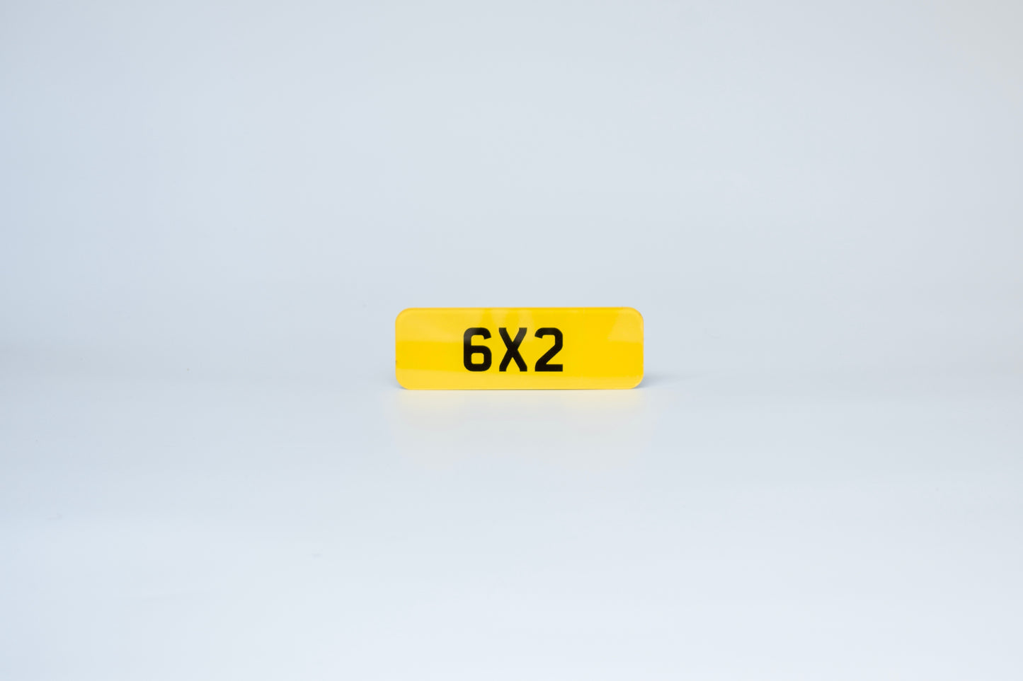 Acrylic 6 x 2 inch Motorcycle Number Plate