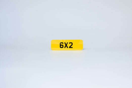 Acrylic 6 x 2 inch Motorcycle Number Plate
