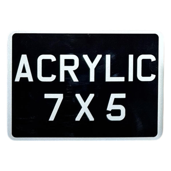 Classic Acrylic Motorcycle Number Plate - 7 x 5