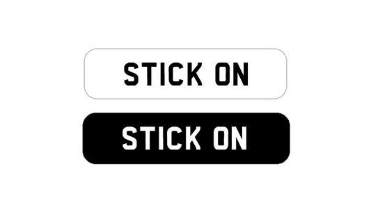 Stick On Number Plate