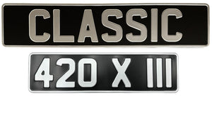 New Classic Car, Old Style Number Plates