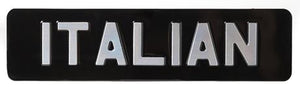 Classic Italian 12x3  Metal Pressed Number Plate