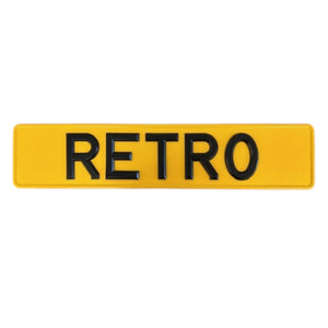 Raised & Riveted Plastic Black Letters, 3 1/8 inch digits 1970-2001