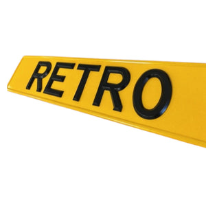 Raised & Riveted Plastic Black Letters, 3 1/8 inch digits 1970-2001