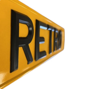 Raised & Riveted Plastic Black Letters, 3 1/8 inch digits 1970-2001