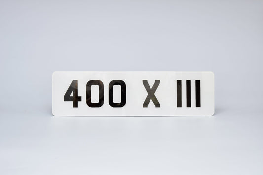 6 Digit Acrylic Number Plate - 400x111mm