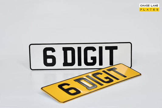 6-Digit Metal Pressed Number Plate – 420mm x 111mm