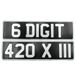 Classic Oblong Metal Pressed Number Plate 420mm x 111mm