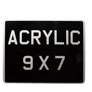 Classic Acrylic Motorcycle Number Plate - 9 x 7 Inches