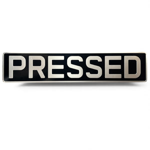 Classic Oblong Metal Pressed Number Plate - 520mm x 111mm