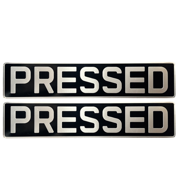 Classic Oblong Metal Pressed Number Plate - 520mm x 111mm