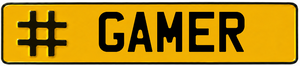 Novelty Hashtag Number Plate - Yellow