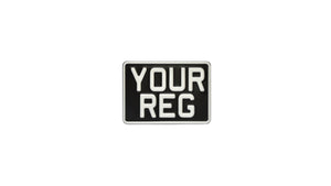Classic Metal Pressed 7×5 Motorbike Number Plate