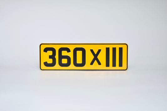 5-Digit Metal Pressed Number Plate – 360mm x 111mm