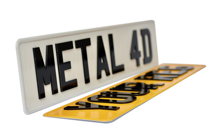 Metal Pressed Number Plate (standard)- 520mm x 111mm