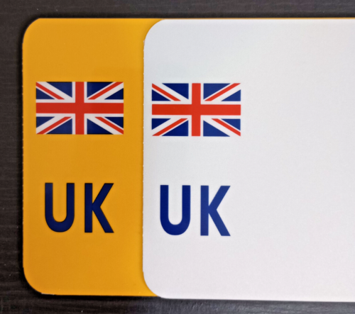 4D HIGHLINE UK Acrylic Number Plate – 520mm x 111mm