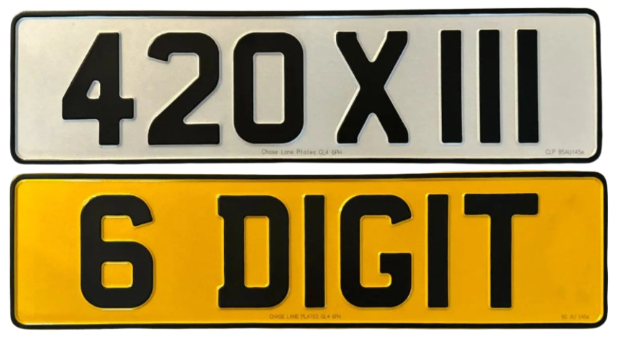 Square Number Plate Rsa Metal Number Plates | Chase Lane Plates