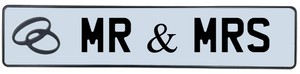 Novelty Wedding Number Plate - White