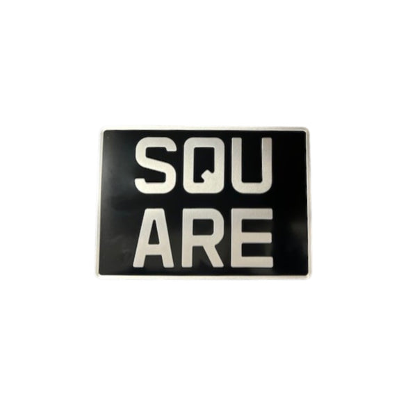 Pressed 11x8 Classic Square Metal Numberplate