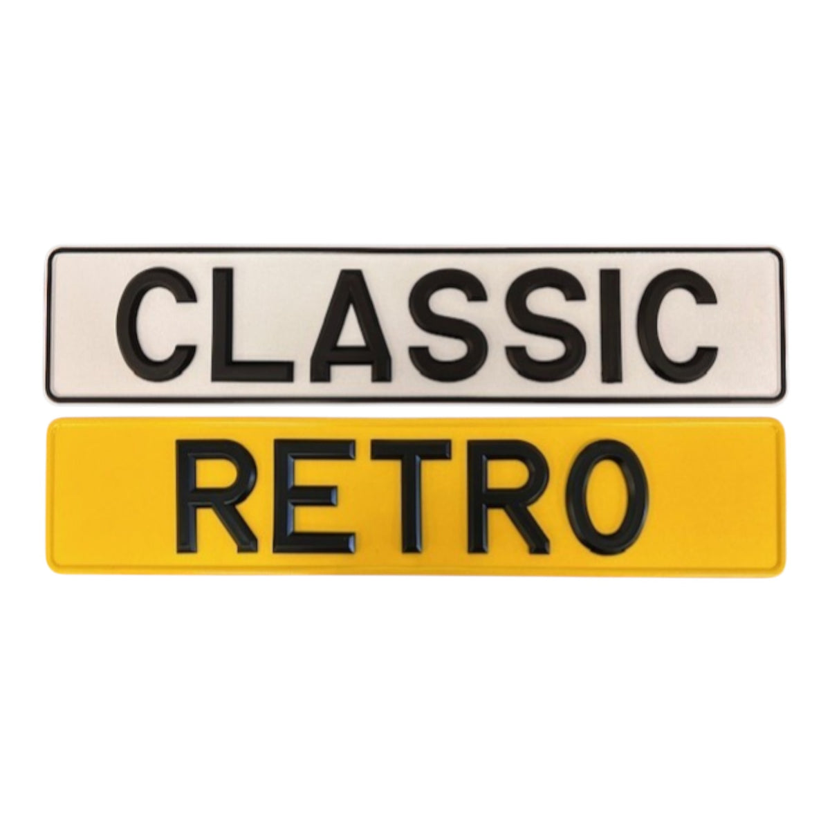 Raised & Riveted Plastic Black Letters, 3 1/8 inch digits 1970-2001