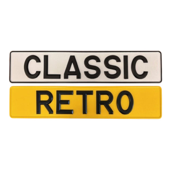 Raised & Riveted Plastic Black Letters, 3 1/8 inch digits 1970-2001