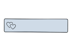 Novelty Hearts Number Plate - White