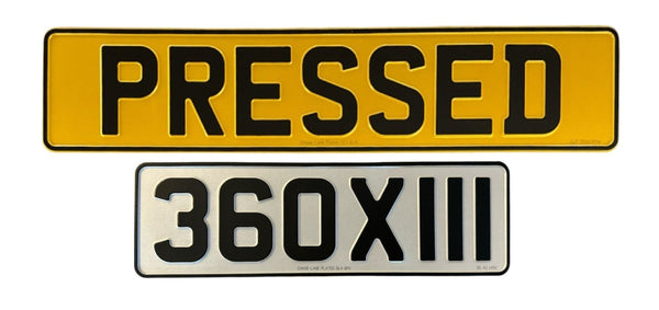Oblong Metal Pressed Number Plate With 5 Digit option