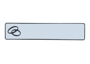 Novelty Wedding Number Plate - White