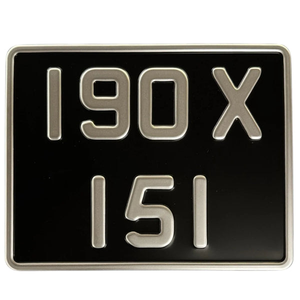 Classic Metal Pressed 7×5 Motorbike Number Plate