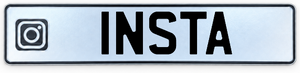 Novelty Instagram Number Plate - White